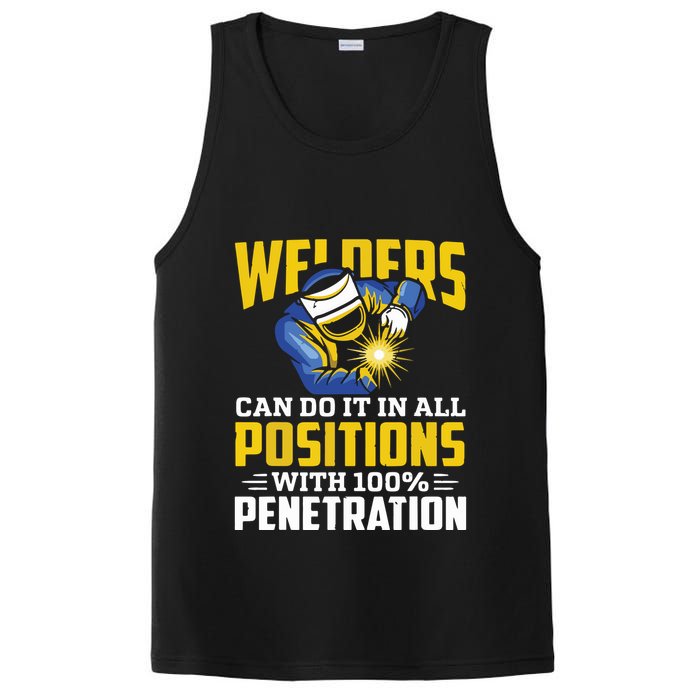 Welders Can Do It In All Positions – Funny Welder Worker PosiCharge Competitor Tank