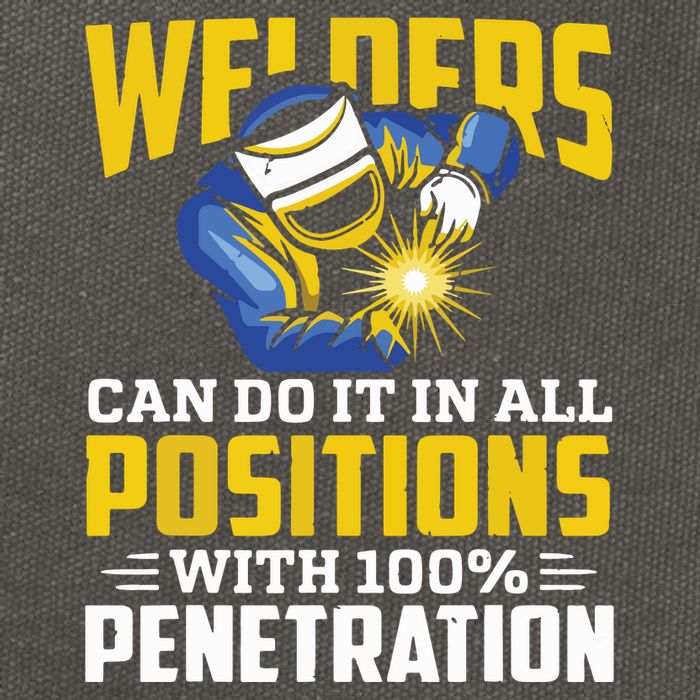 Welders Can Do It In All Positions – Funny Welder Worker Cotton Canvas Backpack