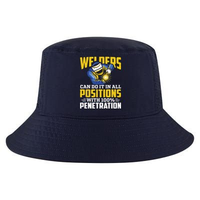 Welders Can Do It In All Positions – Funny Welder Worker Cool Comfort Performance Bucket Hat