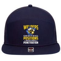 Welders Can Do It In All Positions – Funny Welder Worker 7 Panel Mesh Trucker Snapback Hat