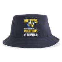 Welders Can Do It In All Positions – Funny Welder Worker Sustainable Bucket Hat