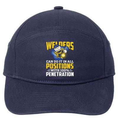 Welders Can Do It In All Positions – Funny Welder Worker 7-Panel Snapback Hat