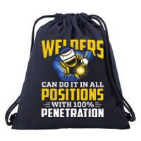 Welders Can Do It In All Positions – Funny Welder Worker Drawstring Bag