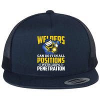 Welders Can Do It In All Positions – Funny Welder Worker Flatbill Hat