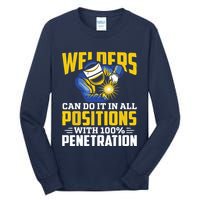Welders Can Do It In All Positions – Funny Welder Worker Tall Long Sleeve T-Shirt