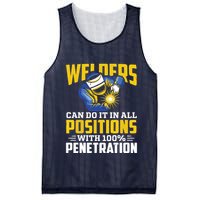 Welders Can Do It In All Positions – Funny Welder Worker Mesh Reversible Basketball Jersey Tank