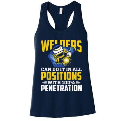 Welders Can Do It In All Positions – Funny Welder Worker Womens Tank Top