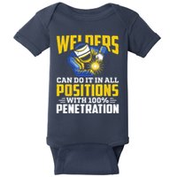 Welders Can Do It In All Positions – Funny Welder Worker Baby Bodysuit