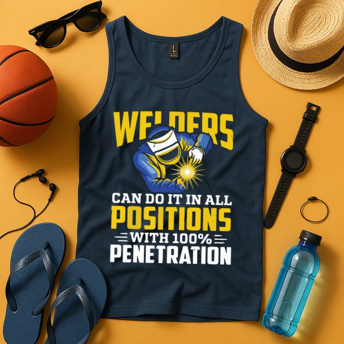 Welders Can Do It In All Positions – Funny Welder Worker Tank Top