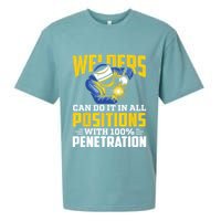 Welders Can Do It In All Positions – Funny Welder Worker Sueded Cloud Jersey T-Shirt