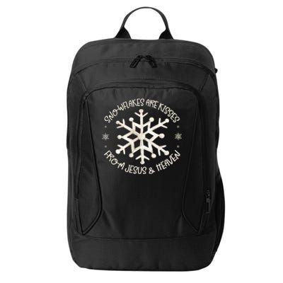 Winter Christian Design Snowflakes Are From Heaven Meaningful Gift City Backpack