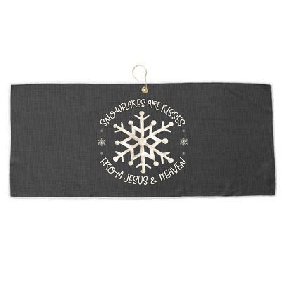 Winter Christian Design Snowflakes Are From Heaven Meaningful Gift Large Microfiber Waffle Golf Towel