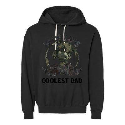 Worlds Coolest Dad Moustache Fathers Day Papa Daddy Gift Garment-Dyed Fleece Hoodie