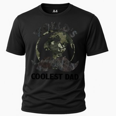 Worlds Coolest Dad Moustache Fathers Day Papa Daddy Gift Performance Shirt