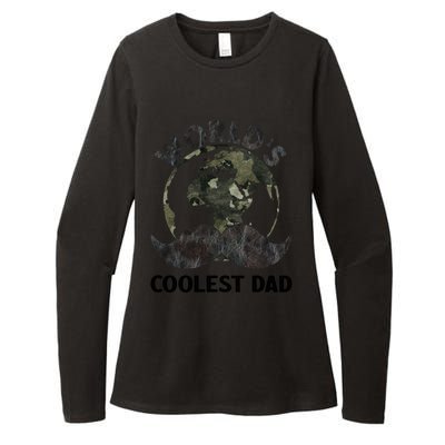 Worlds Coolest Dad Moustache Fathers Day Papa Daddy Gift Womens CVC Long Sleeve Shirt