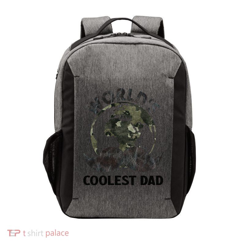 Worlds Coolest Dad Moustache Fathers Day Papa Daddy Gift Vector Backpack