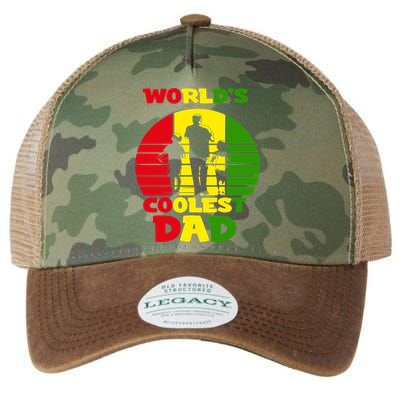 Worlds Coolest Dad Rasta Rastafari Reggae Fathers Day Meaningful Gift Legacy Tie Dye Trucker Hat