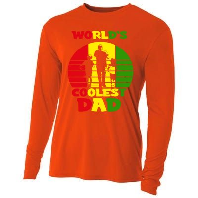 Worlds Coolest Dad Rasta Rastafari Reggae Fathers Day Meaningful Gift Cooling Performance Long Sleeve Crew