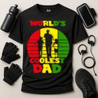 Worlds Coolest Dad Rasta Rastafari Reggae Fathers Day Meaningful Gift Cooling Performance Crew T-Shirt