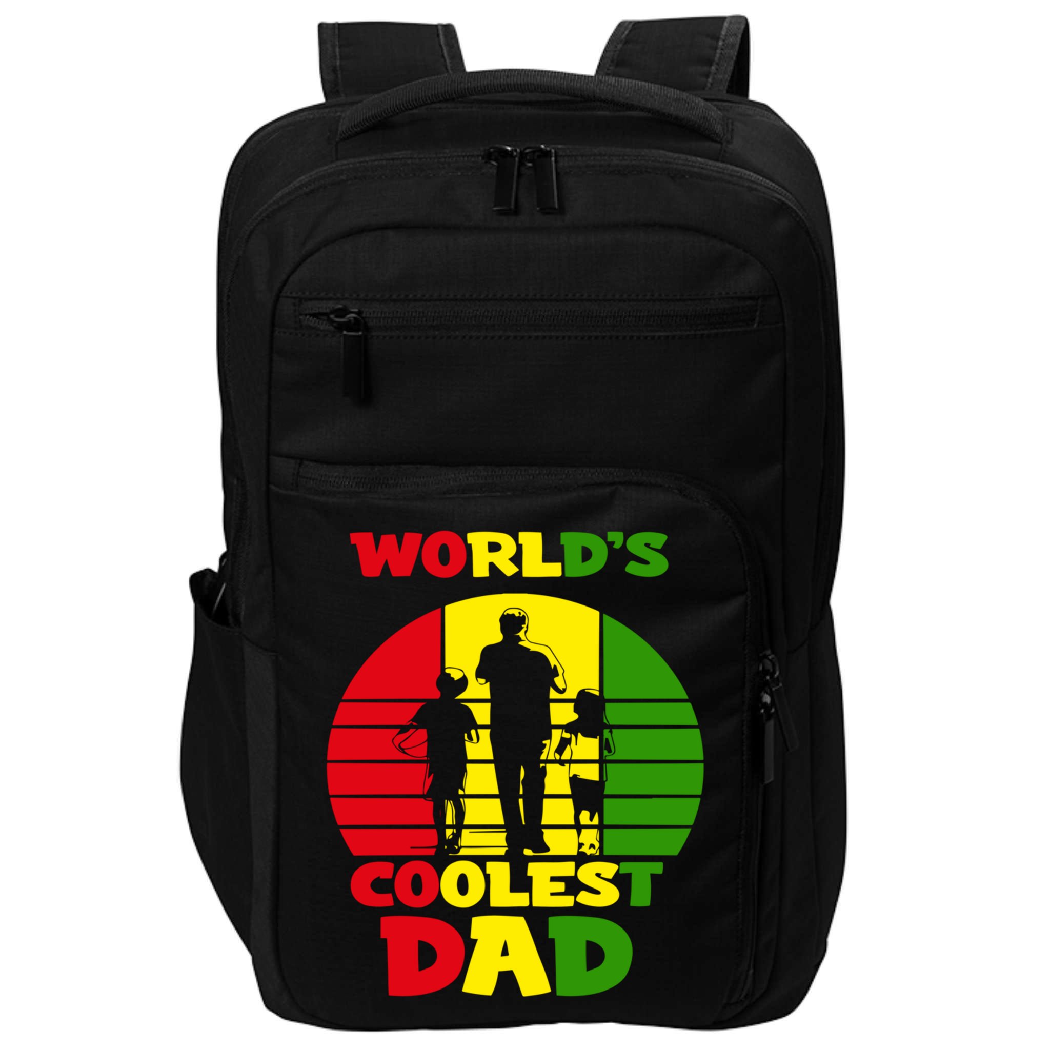 Worlds Coolest Dad Rasta Rastafari Reggae Fathers Day Meaningful Gift Impact Tech Backpack