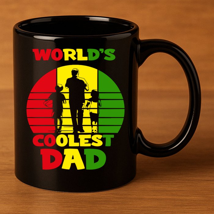 Worlds Coolest Dad Rasta Rastafari Reggae Fathers Day Meaningful Gift 11oz C Handle Ceramic Mug