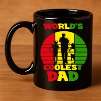 Worlds Coolest Dad Rasta Rastafari Reggae Fathers Day Meaningful Gift 11oz C Handle Ceramic Mug
