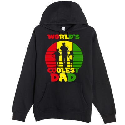 Worlds Coolest Dad Rasta Rastafari Reggae Fathers Day Meaningful Gift Premium Pullover Hoodie