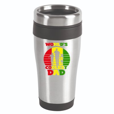 Worlds Coolest Dad Rasta Rastafari Reggae Fathers Day Meaningful Gift 16oz Travel Tumbler