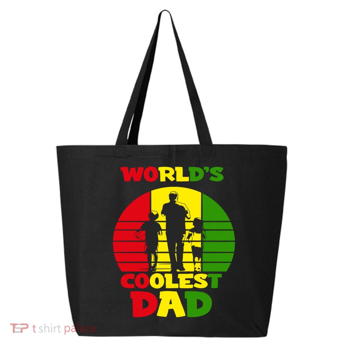 Worlds Coolest Dad Rasta Rastafari Reggae Fathers Day Meaningful Gift 25L Jumbo Tote