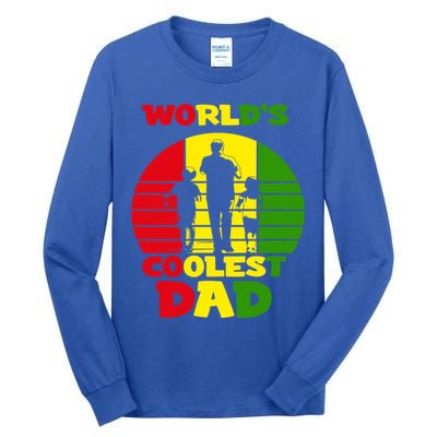 Worlds Coolest Dad Rasta Rastafari Reggae Fathers Day Meaningful Gift Tall Long Sleeve T-Shirt