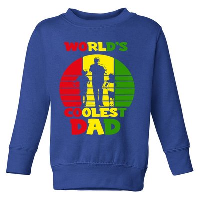 Worlds Coolest Dad Rasta Rastafari Reggae Fathers Day Meaningful Gift Toddler Sweatshirt