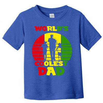 Worlds Coolest Dad Rasta Rastafari Reggae Fathers Day Meaningful Gift Toddler T-Shirt