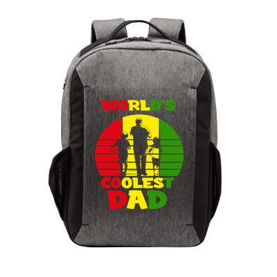 Worlds Coolest Dad Rasta Rastafari Reggae Fathers Day Meaningful Gift Vector Backpack