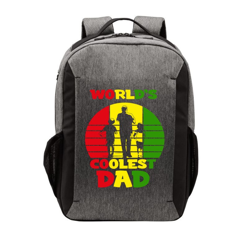 Worlds Coolest Dad Rasta Rastafari Reggae Fathers Day Meaningful Gift Vector Backpack