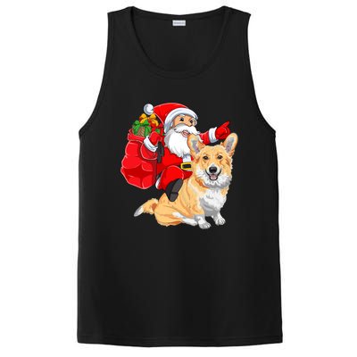 Welsh Corgi Dog Lover Santa Riding Welsh Corgi Christmas Great Gift PosiCharge Competitor Tank