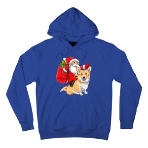 Welsh Corgi Dog Lover Santa Riding Welsh Corgi Christmas Great Gift Hoodie