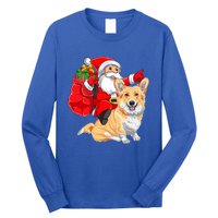 Welsh Corgi Dog Lover Santa Riding Welsh Corgi Christmas Great Gift Long Sleeve Shirt