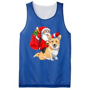 Welsh Corgi Dog Lover Santa Riding Welsh Corgi Christmas Great Gift Mesh Reversible Basketball Jersey Tank