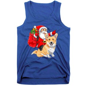 Welsh Corgi Dog Lover Santa Riding Welsh Corgi Christmas Great Gift Tank Top