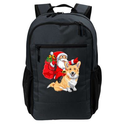 Welsh Corgi Dog Lover Santa Riding Welsh Corgi Christmas Great Gift Daily Commute Backpack