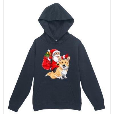 Welsh Corgi Dog Lover Santa Riding Welsh Corgi Christmas Great Gift Urban Pullover Hoodie