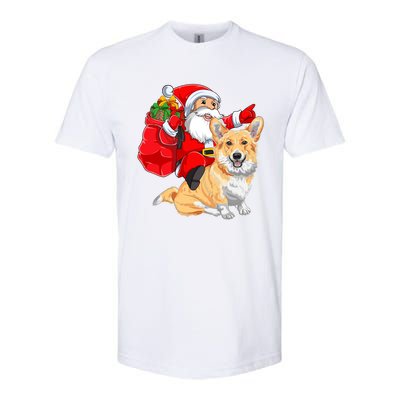 Welsh Corgi Dog Lover Santa Riding Welsh Corgi Christmas Great Gift Softstyle CVC T-Shirt