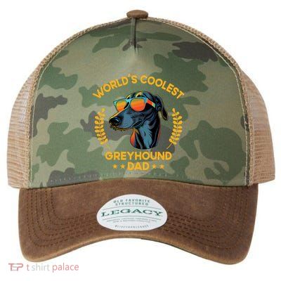 Worlds Coolest Dog Dad Papa Gift Greyhound Meaningful Gift Legacy Tie Dye Trucker Hat