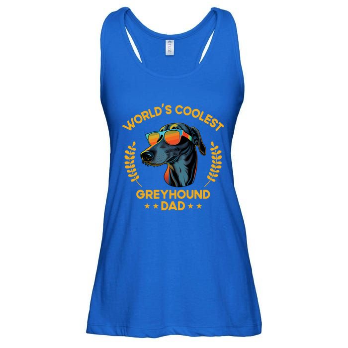 Worlds Coolest Dog Dad Papa Gift Greyhound Meaningful Gift Ladies Essential Flowy Tank