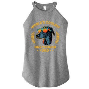 Worlds Coolest Dog Dad Papa Gift Greyhound Meaningful Gift Women's Perfect Tri Rocker Tank