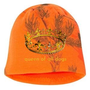 Womens Cute Dog Gift Queen Of All Dogs Tee Rescue Foster Adopt Kati - Camo Knit Beanie