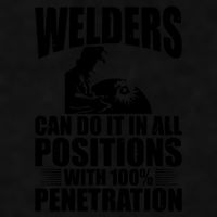Welders Can Do It In All Positions Funny Welder Ladies PosiCharge Tri-Blend Wicking Tank