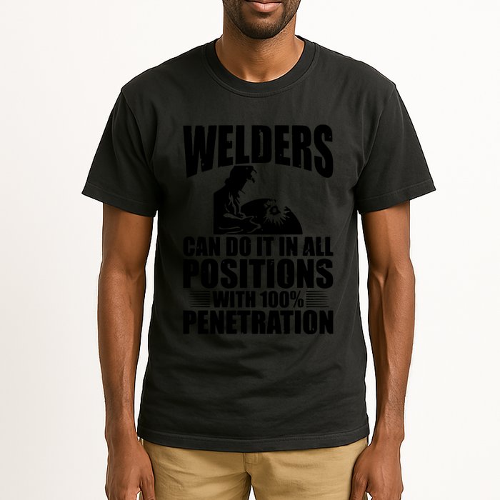 Welders Can Do It In All Positions Funny Welder Tall T-Shirt
