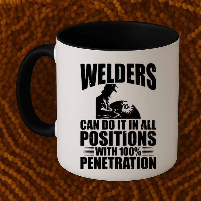 Welders Can Do It In All Positions Funny Welder Mug