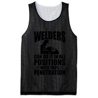 Welders Can Do It In All Positions Funny Welder Mesh Reversible Basketball Jersey Tank